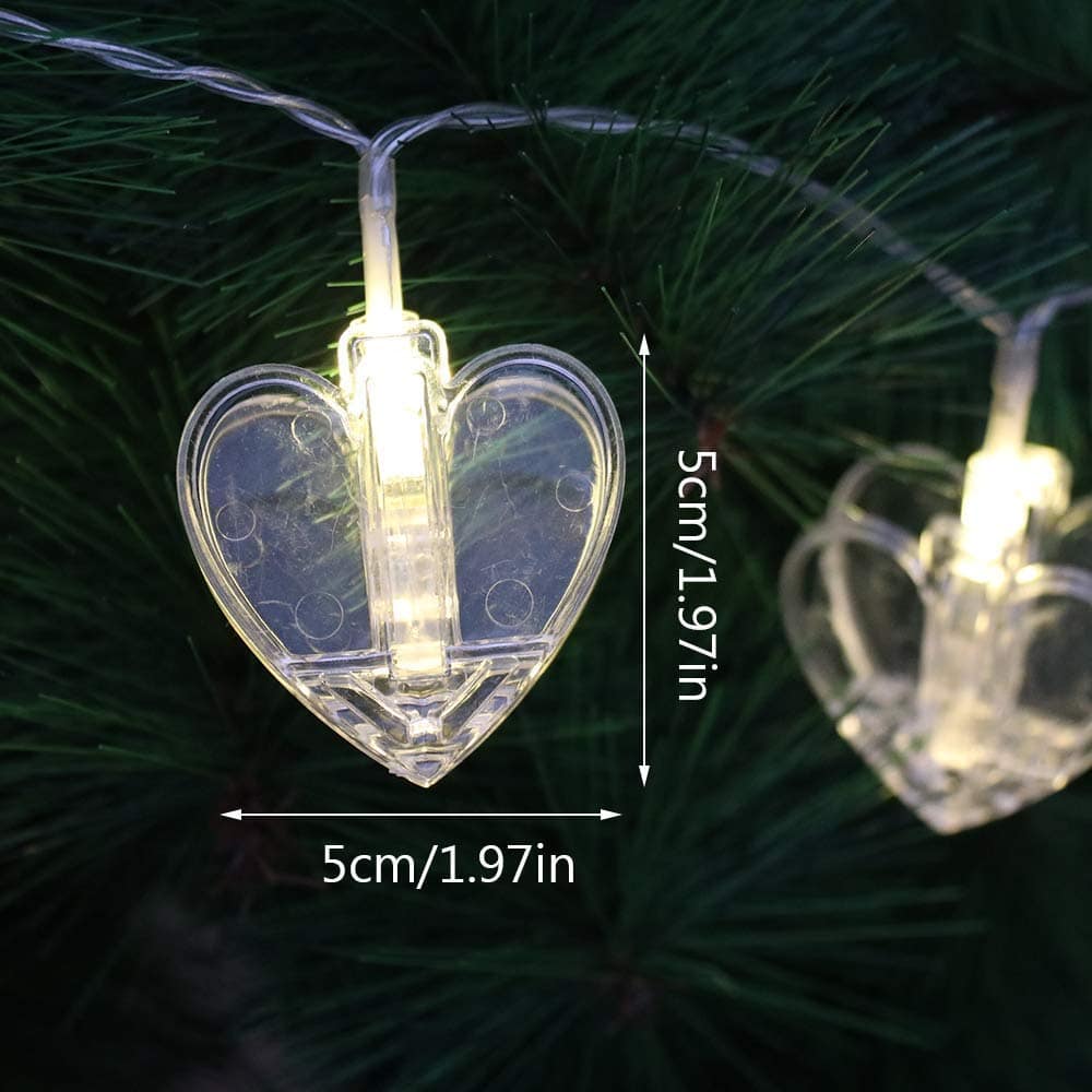 3m 16 LED's Photo Heart clip Light Warm White - Image 4