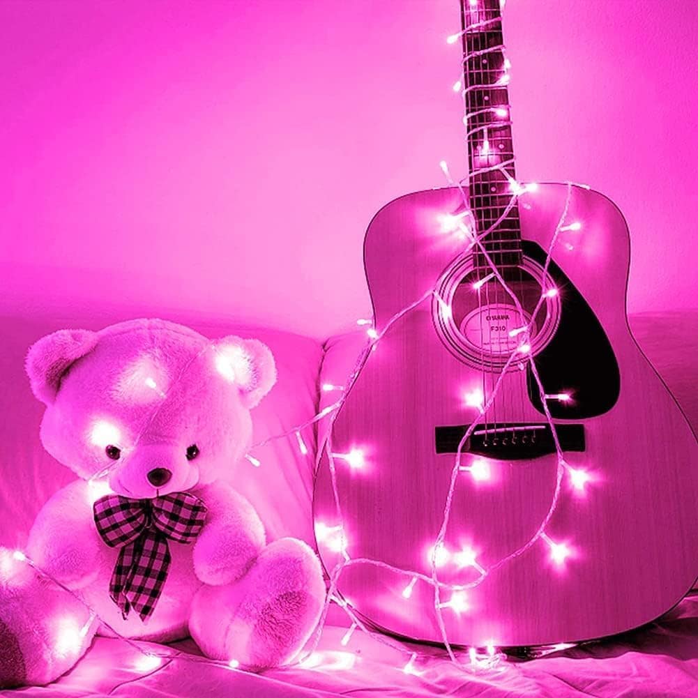 Pink Pixel Serial LED Light String - 12m 40 LED 5mm Decorative Lights for Diwali, Christmas, Wedding & Party Decoration - Image 5