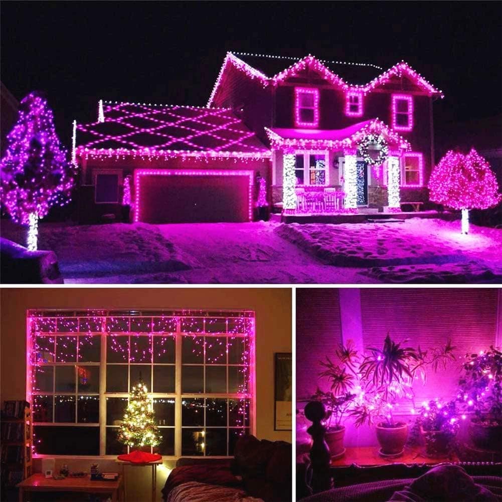 Pink Pixel Serial LED Light String - 12m 40 LED 5mm Decorative Lights for Diwali, Christmas, Wedding & Party Decoration - Image 4