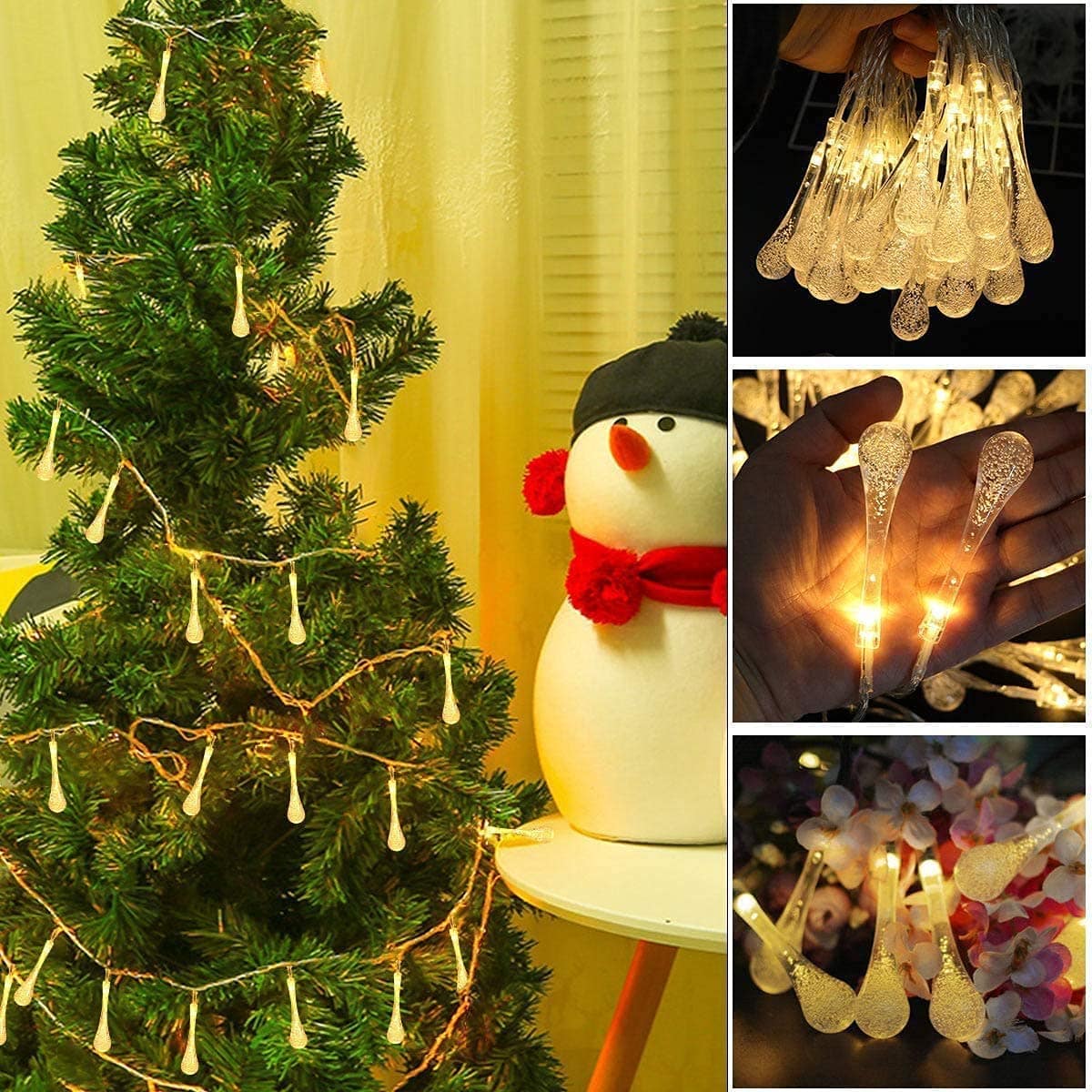 3M 14 LED Crystal Bubble Star Fairy String Lights - Warm White Decorative Lighting for Home, Bedroom, Wedding & Party Decoration - Image 5