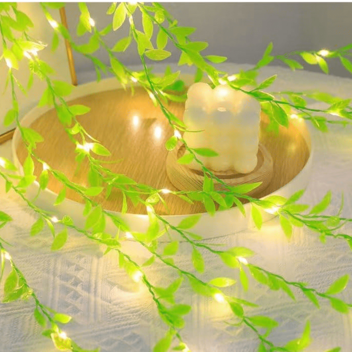 Artificial Leaf 3x1m 180 LED's Warm White Fairy Lights - Image 2