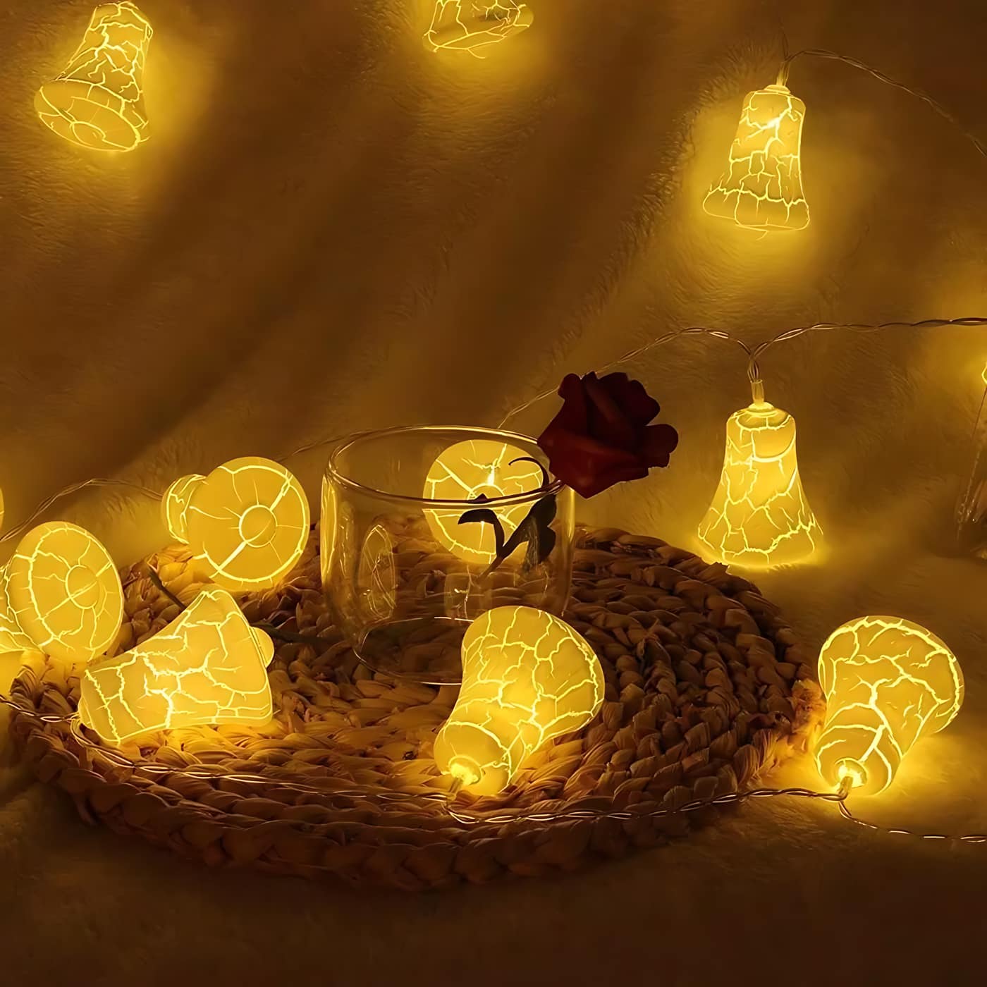 3m 14 LED's Crack Bell Light Warm White