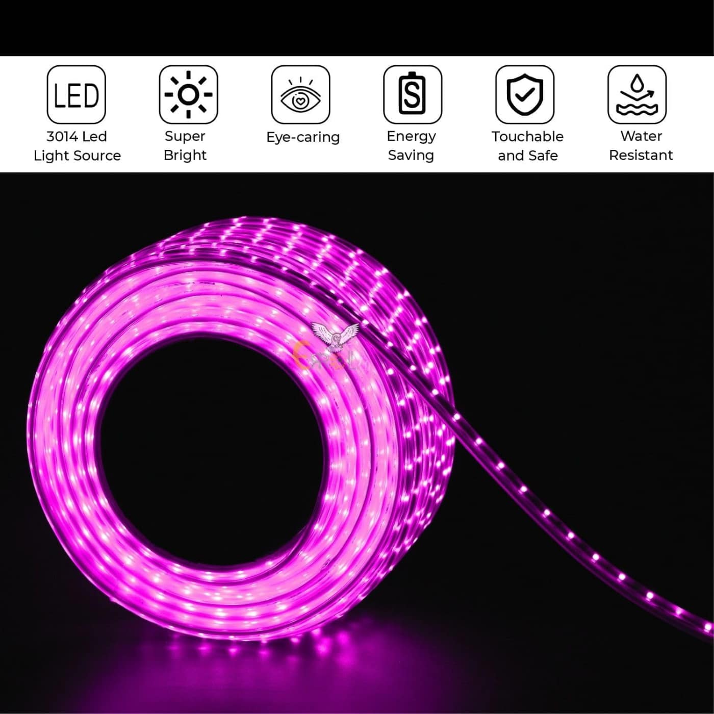 Rope Light Bundle 120 LED/m Pink – Flexible Decorative LED Rope Light for Home & Party Décor - Image 11