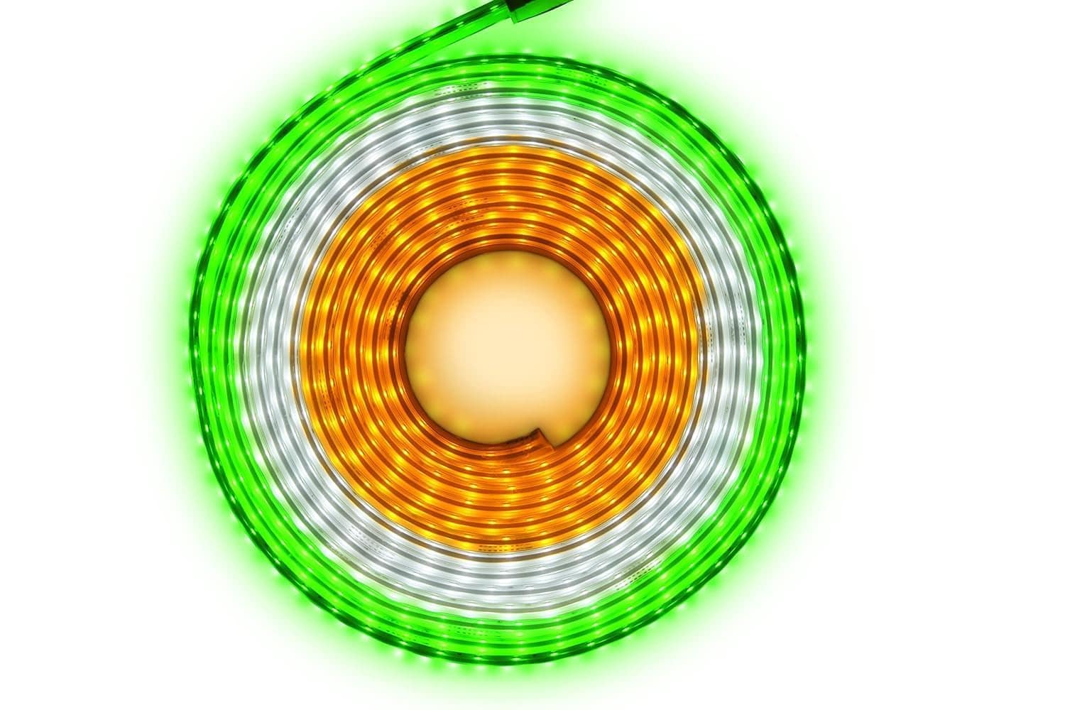 Indibliz 15m Tiranga Rope Light Bundle – 120 LED/m | Tricolor Decoration LED Rope Light for Festivals & Events