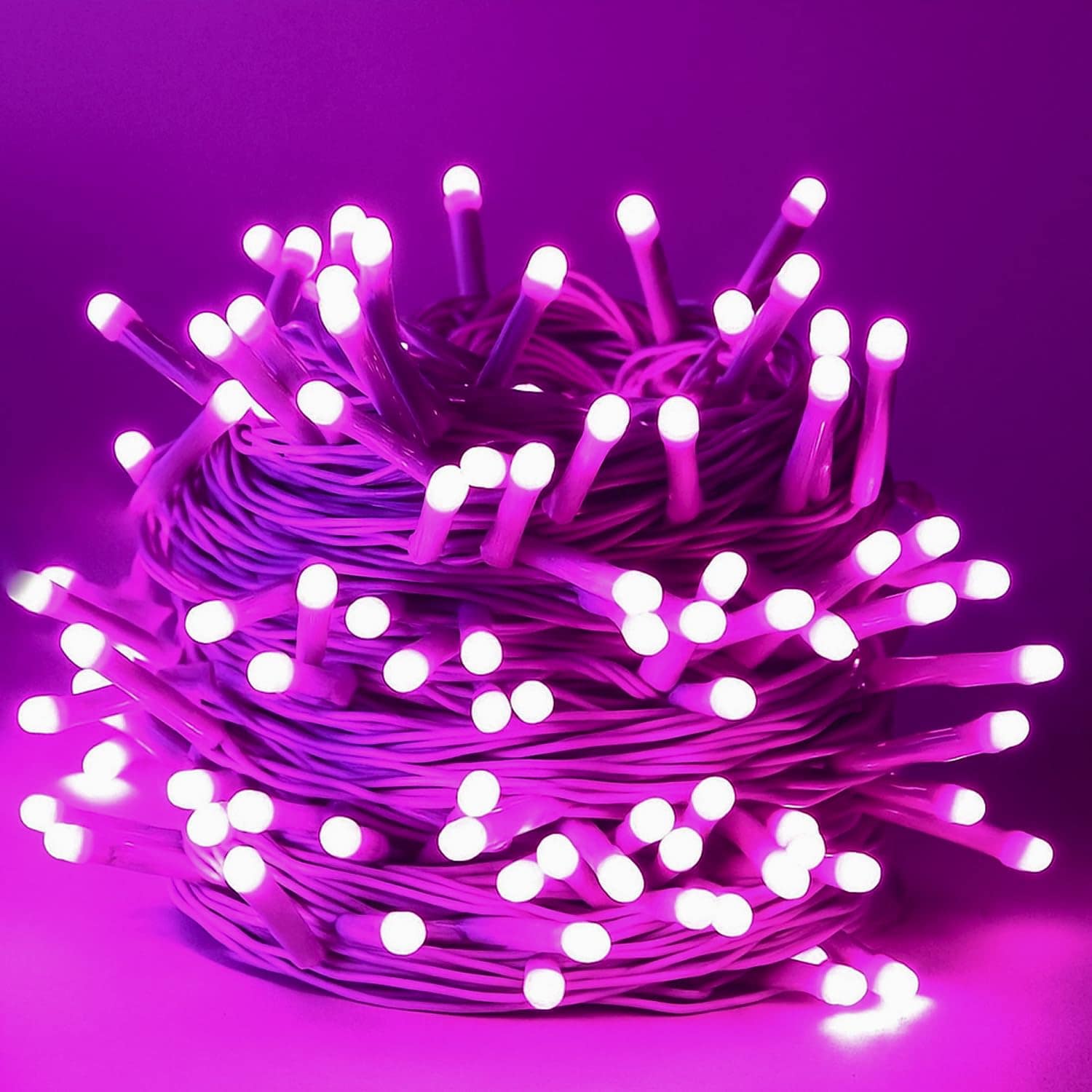 16M 62 LED Pink Pixel Serial String Lights - 5mm Decorative LED Light for Diwali, Christmas, Wedding & Party Decoration