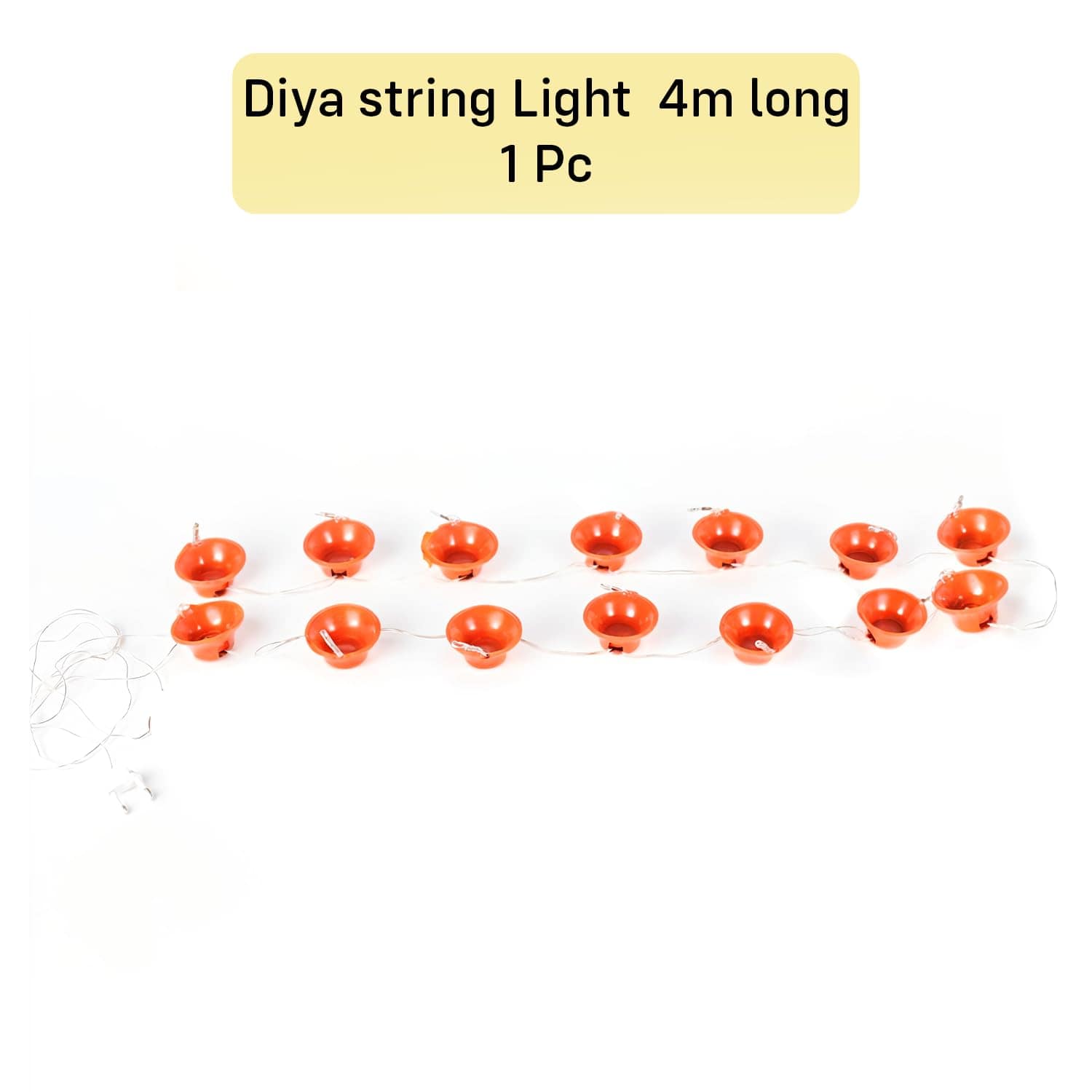 3M 14 LED Diya String Lights - Warm White Series Light for Diwali Decoration | Festival Decorative Lights - Image 2
