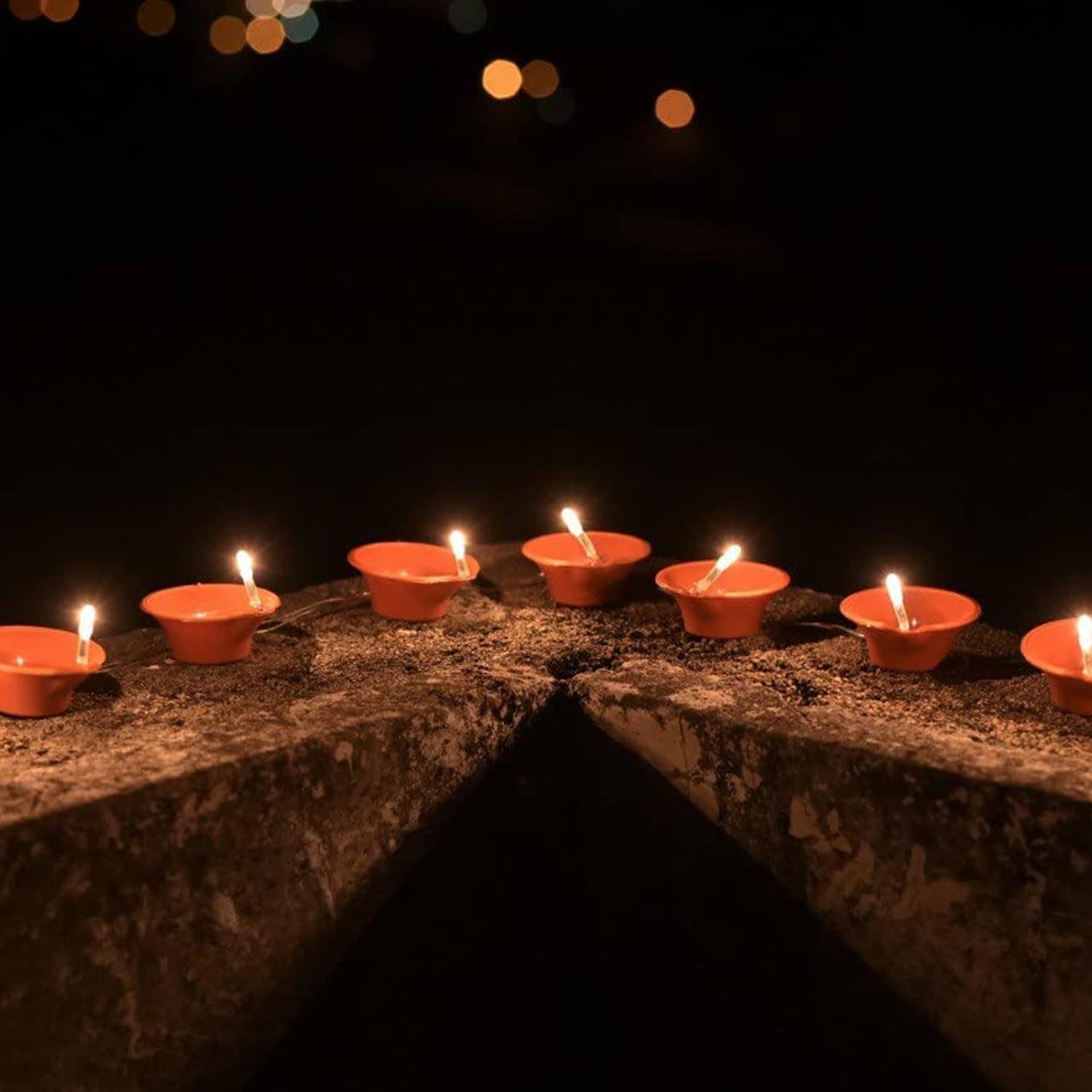 3M 14 LED Diya String Lights - Warm White Series Light for Diwali Decoration | Festival Decorative Lights