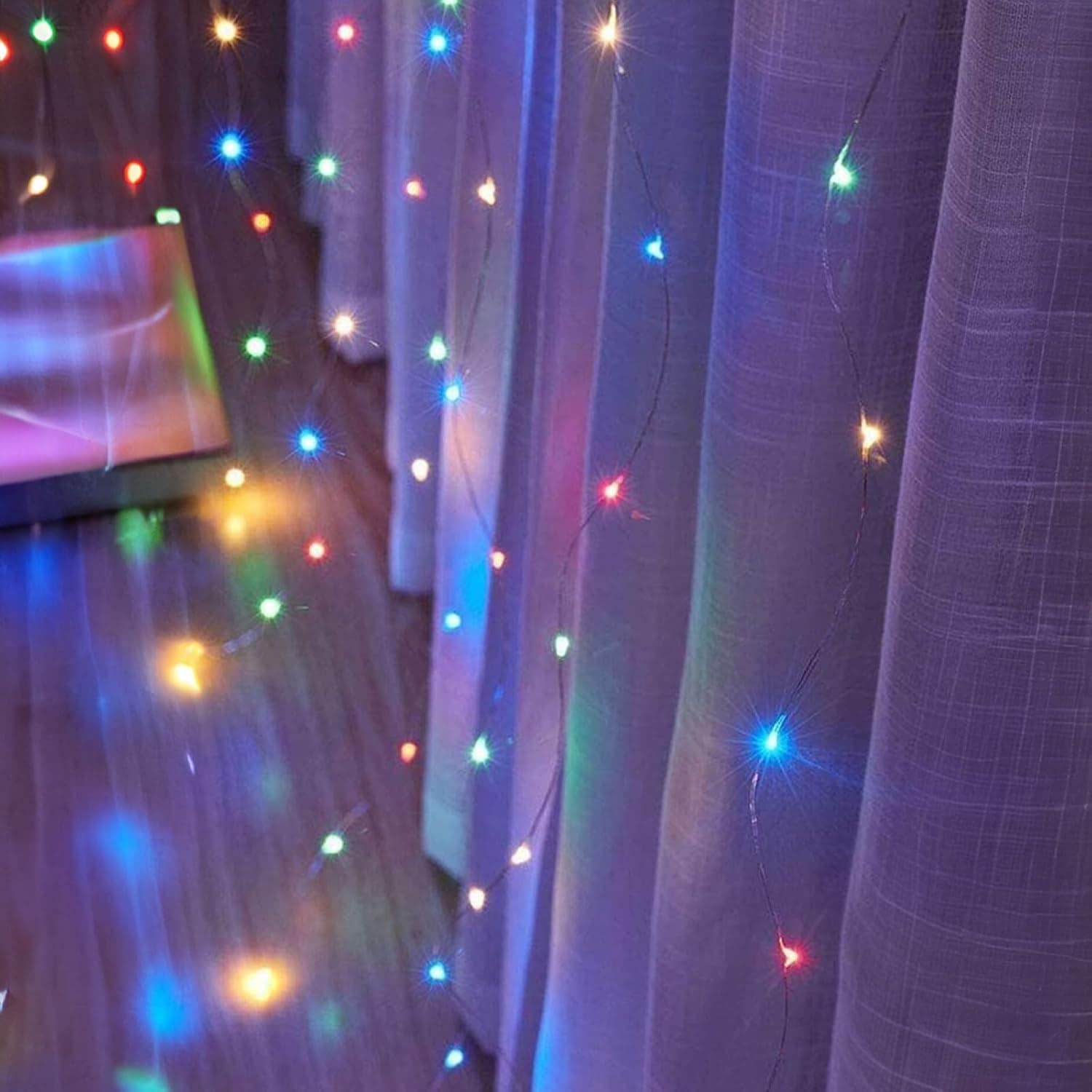 3x3 Meter 300 LED Curtain Lights USB Powered - Multicolor String Lights for Wedding, Party & Home Decoration with Remote Control - Image 8