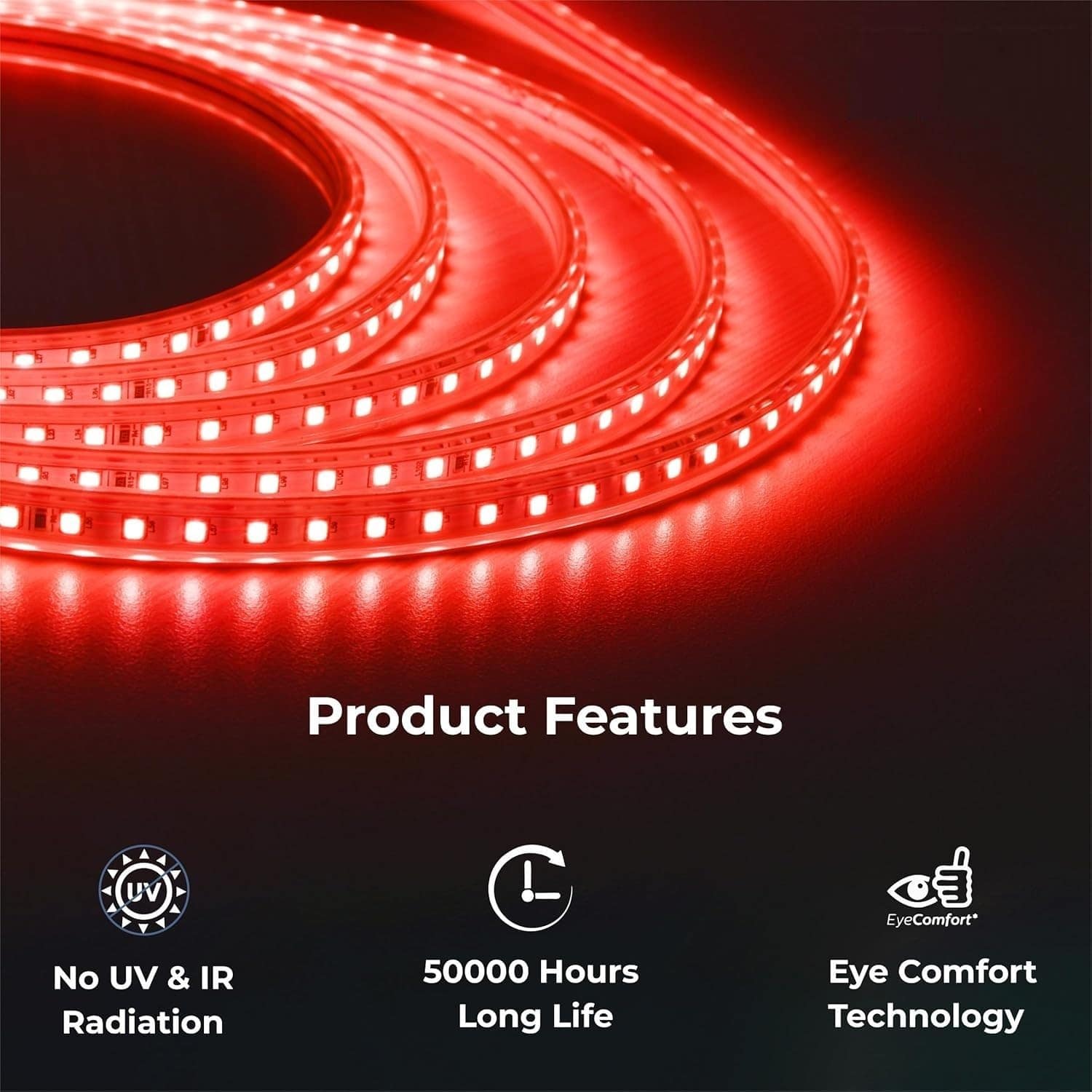 Red Rope Light Bundle 120 LED/m - High Density LED Strip Light for Outdoor & Indoor Decoration - Waterproof Flexible Lighting - Image 4