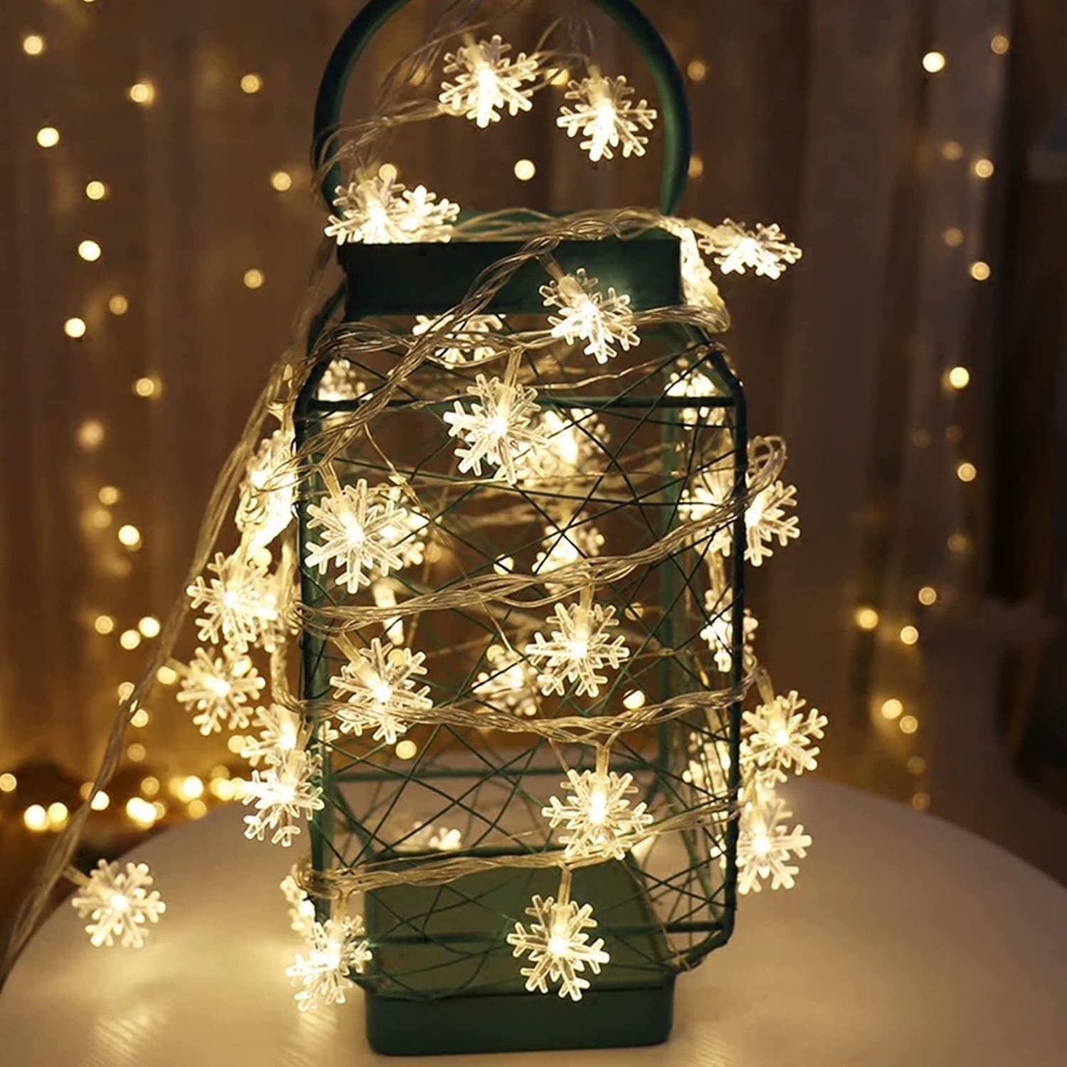 3m 10 LED's Snow Flake Warm White - Image 9