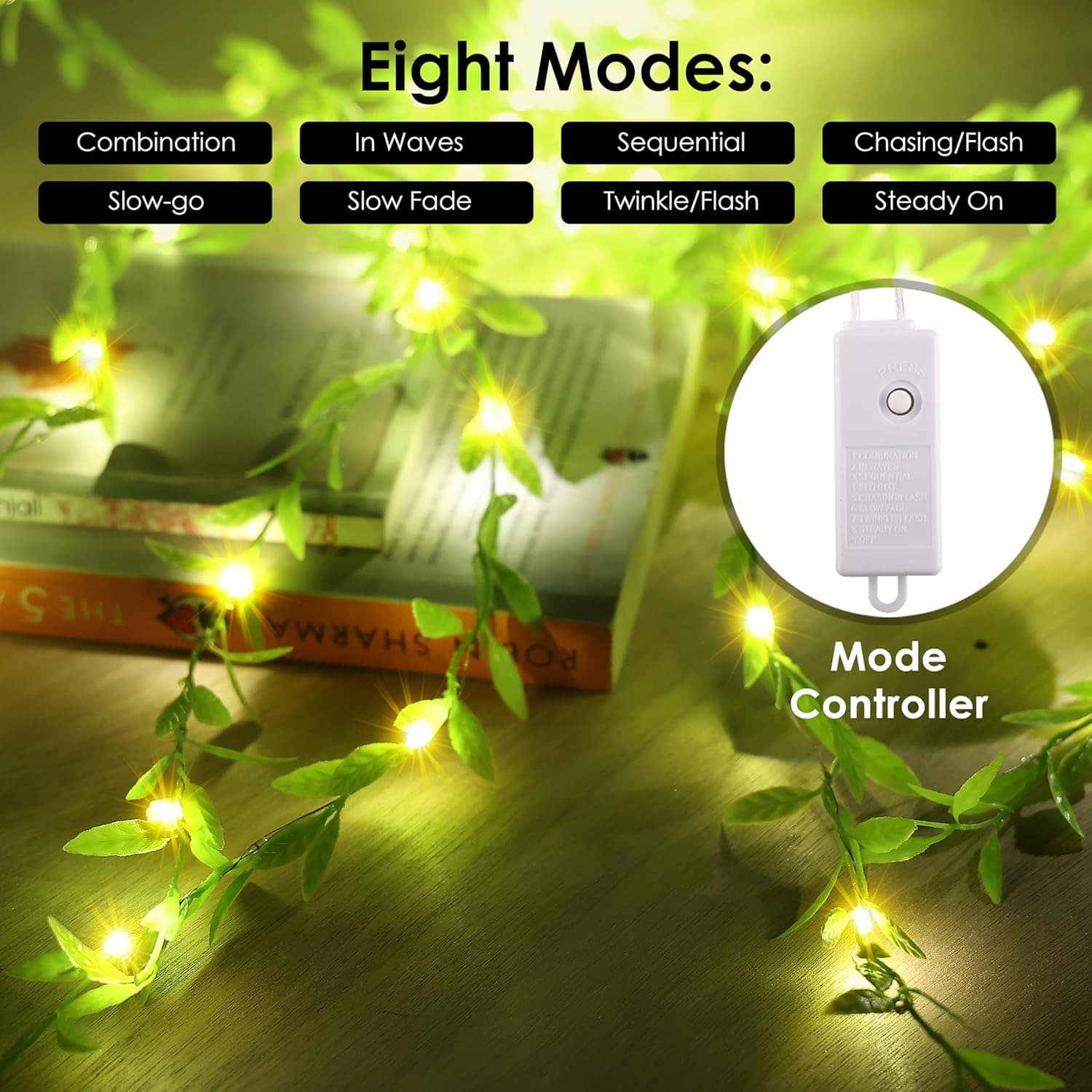 Artificial Leaf 3x1m 180 LED's Warm White Fairy Lights - Image 7