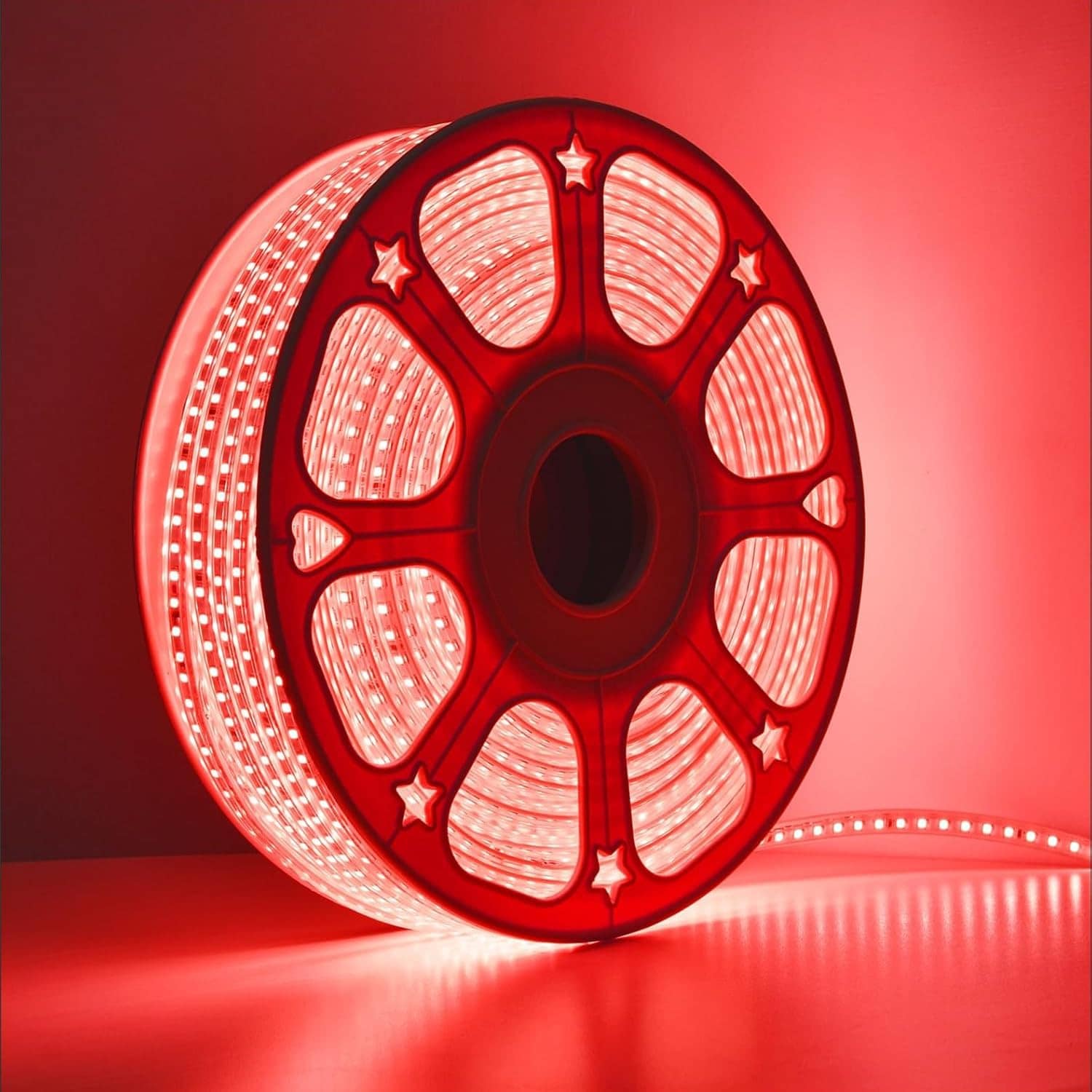 Red Rope Light Bundle 120 LED/m - High Density LED Strip Light for Outdoor & Indoor Decoration - Waterproof Flexible Lighting