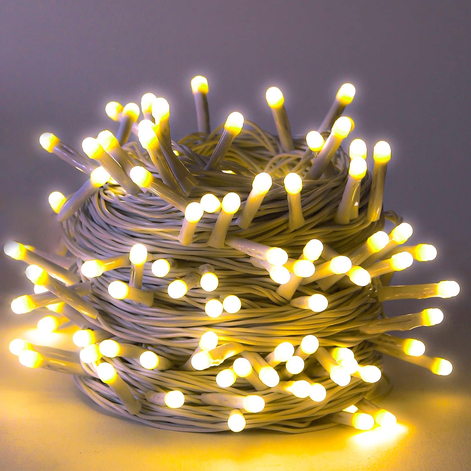 16M 62 LED Warm White 5mm Pixel Serial String Lights | Indoor Outdoor Decorative LED Light for Festival & Party Decoration