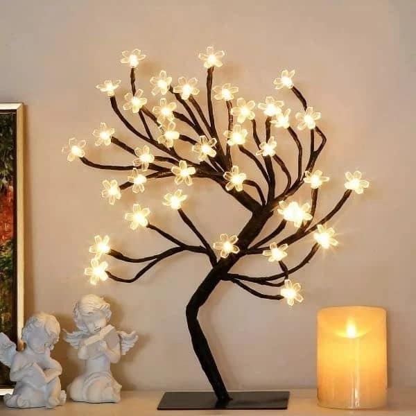LED Silicone Flower Tree Light - Decorative Bonsai Tree Lamp for Home Decor - Image 2